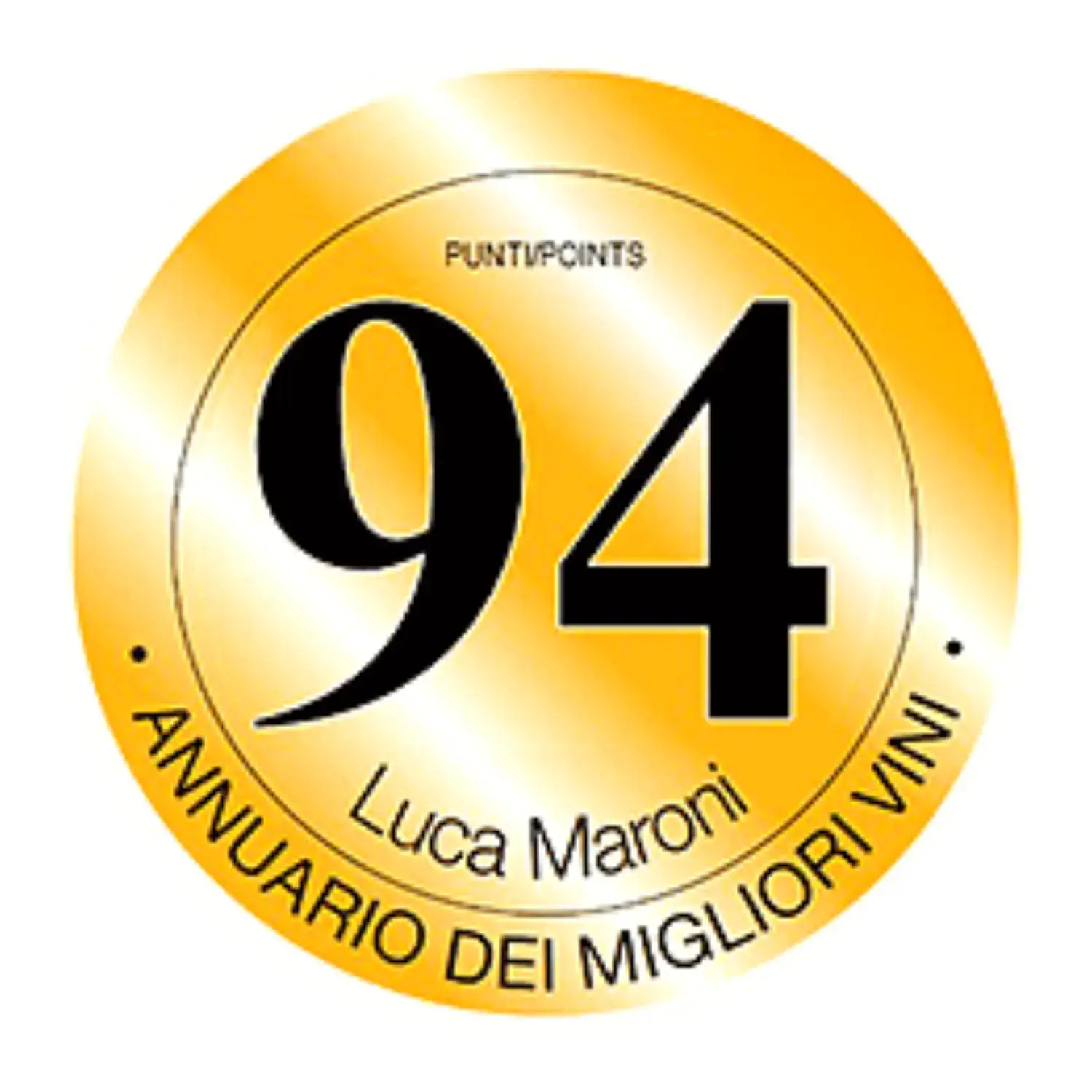 Sigla aurie cu negru pentru premiul Annuario-Dei-Migliori-Vini-Luca-Maroni-94-Puncte