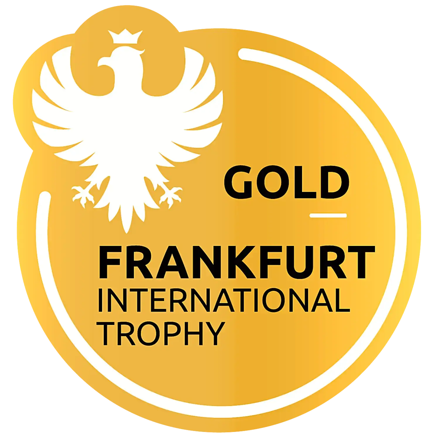 Sigla aurie cu negru pentru premiul Frankfurt-International-Trophy-2022-Gold-Medal