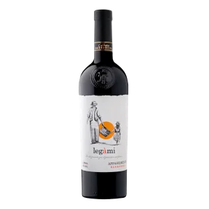 Sticla de vin rosu Eterno Barbanera , ambalaj Alb, si text negru